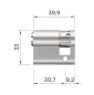Preview: Winkhaus keyTec N-tra Typ 02 Profil-Halbzylinder