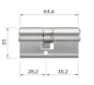 Preview: Winkhaus keyTec N-tra Typ 77 Profil-Doppelzylinder Kurzzylinder