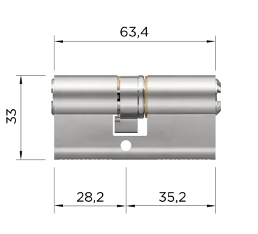 Winkhaus keyTec N-tra Typ 77 Profil-Doppelzylinder Kurzzylinder