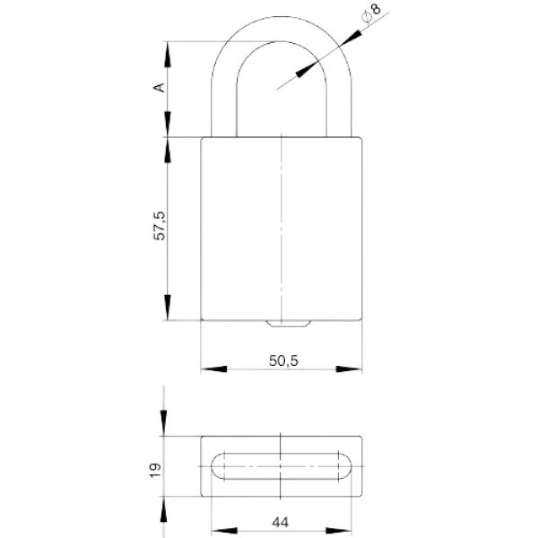 Wilka Carat S5 3601Vorhangschloss