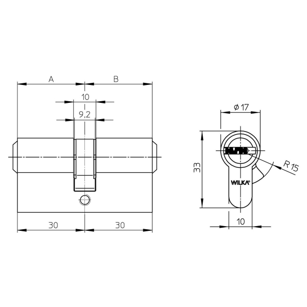 Wilka Carat S5 3663 Profil-Doppelzylinder