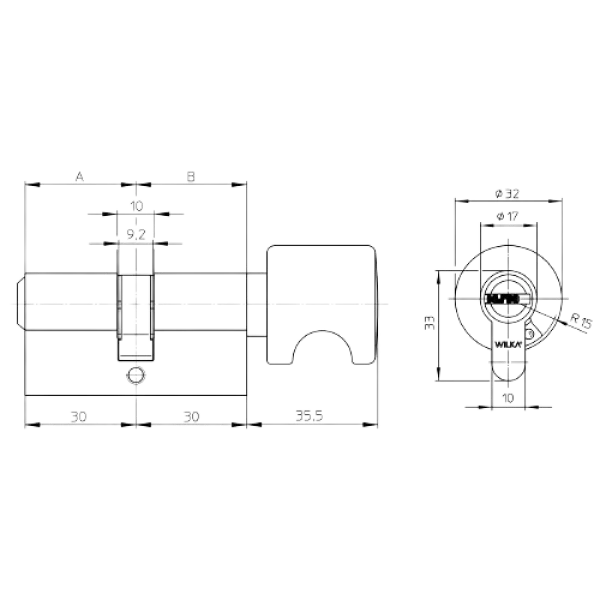 Wilka Carat S5 Modular 3605 Profil-Knaufzylinder
