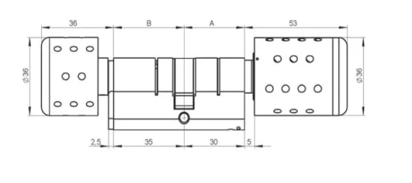 Wilka Easy Basic elektronischer Doppelknaufzylinder E214 IP67 - Anti-Panik-Funktion